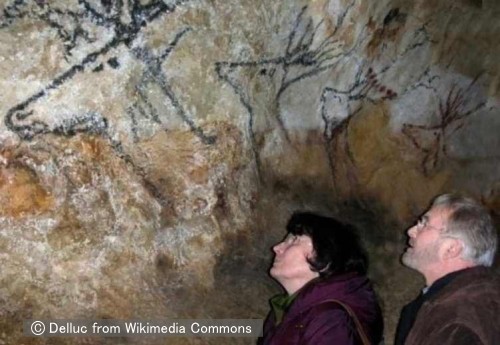 世界遺産に登録されているラスコー洞窟の内部