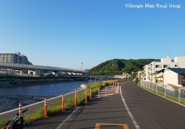 レプトスピラアウトブレイクの発生源と考えられる河川敷の様子