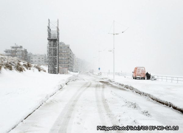 雪道では雪の直接冷却による凍傷に注意が必要