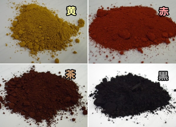 三二酸化鉄～黄・赤・茶・黒