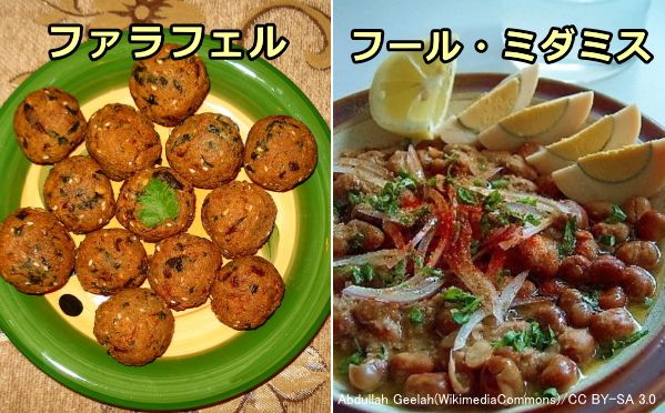 ソラ豆を用いた代表的な料理~ファラフェルとフール・ミダミス